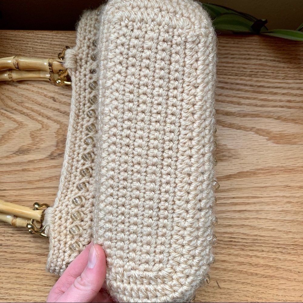 VINTAGE Woven Mini Beaded Boho Handbag Purse - Picture 7 of 10